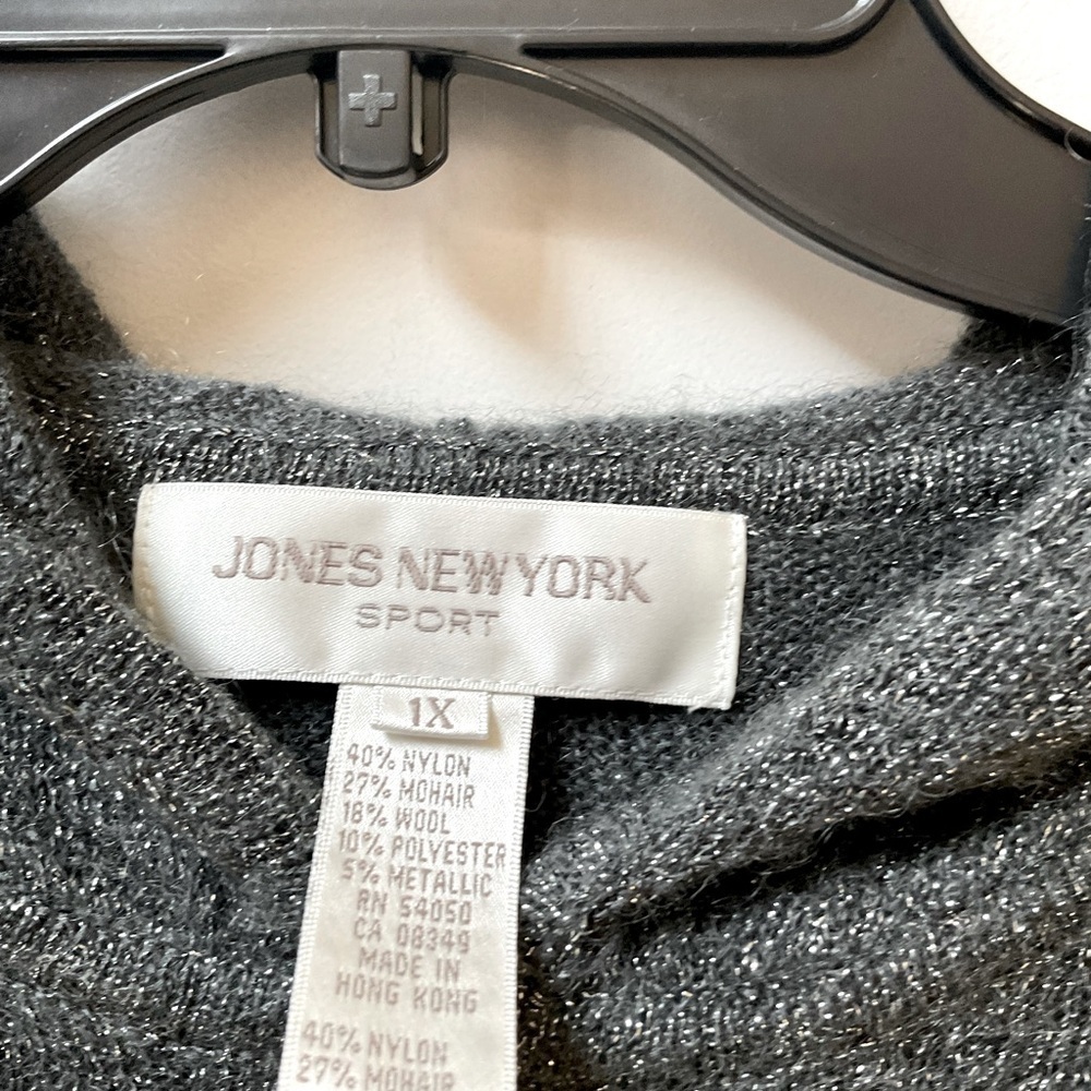 Jones New York Silver/Grey Hooded Sweater - Picture 4 of 5